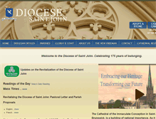 Tablet Screenshot of dioceseofsaintjohn.org